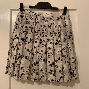 Pleated floral skirt